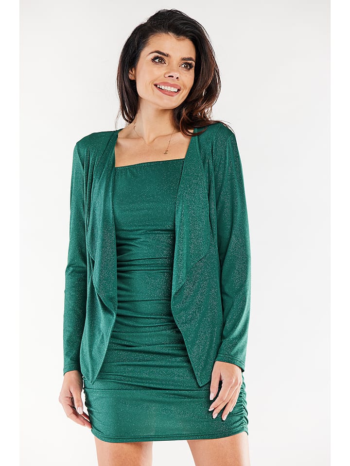 Awama Kardigan w kolorze zielonym rozmiar: XL