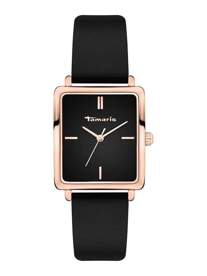 Tamaris Zegarek kwarcowy w kolorze różowozłoto-czarnym rozmiar: onesize