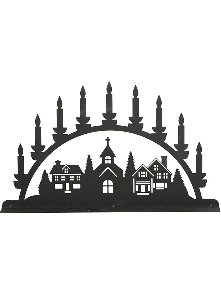 POSIWIO Dekoracja "Houses" w kolorze czarnym - 35 x 20 cm rozmiar: onesize