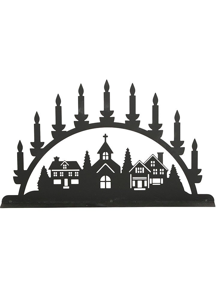 POSIWIO Dekoracja "Houses" w kolorze czarnym - 35 x 20 cm rozmiar: onesize