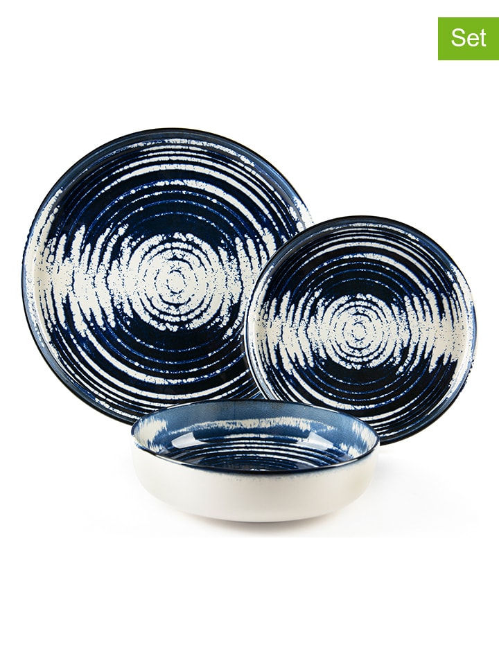 Trendy Kitchen by EXCÉLSA 12-częściowy zestaw "Ermes" w kolorze granatowym rozmiar: onesize