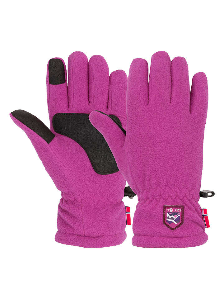 Trollkids Rękawiczki polarowe "Eikedalen" w kolorze jagodowym rozmiar: 4