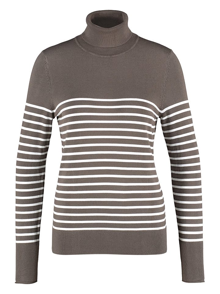 TAIFUN Sweter w kolorze szaro-białym rozmiar: 38