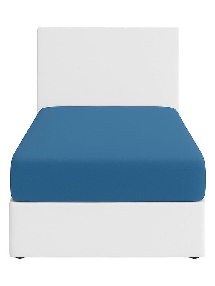 Benetton Prześcieradło w kolorze niebieskim na gumce rozmiar: 160x200 cm