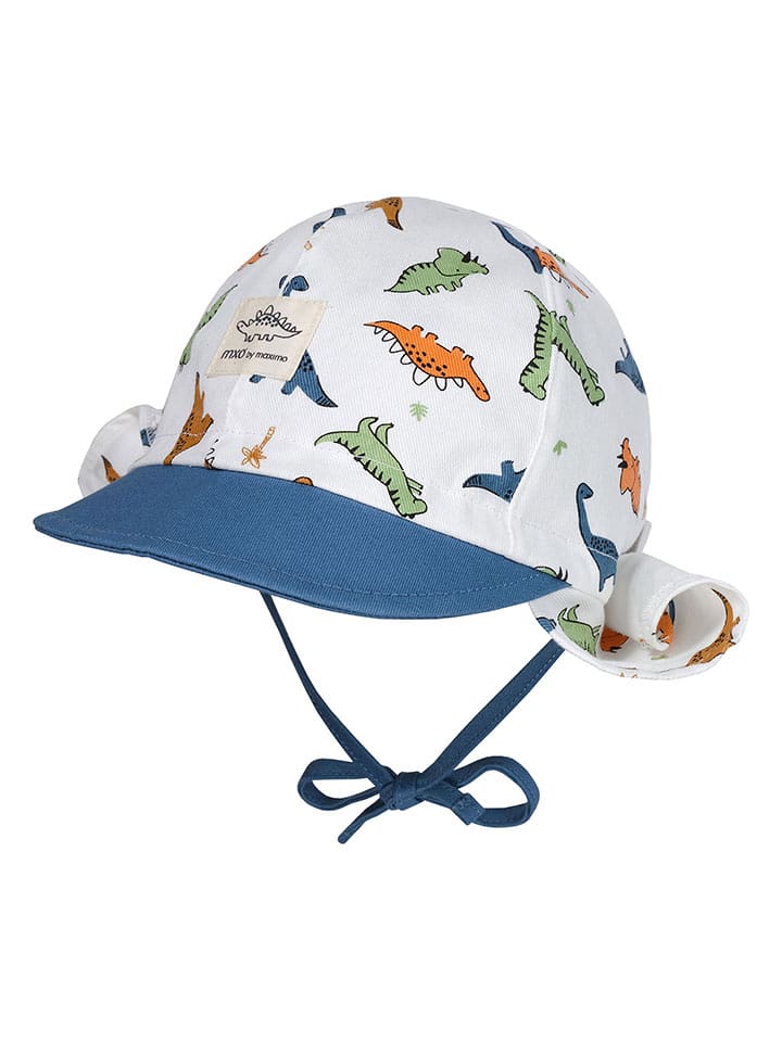 MaxiMo Czapka "Dino" w kolorze biało-niebieskim rozmiar: 53 cm