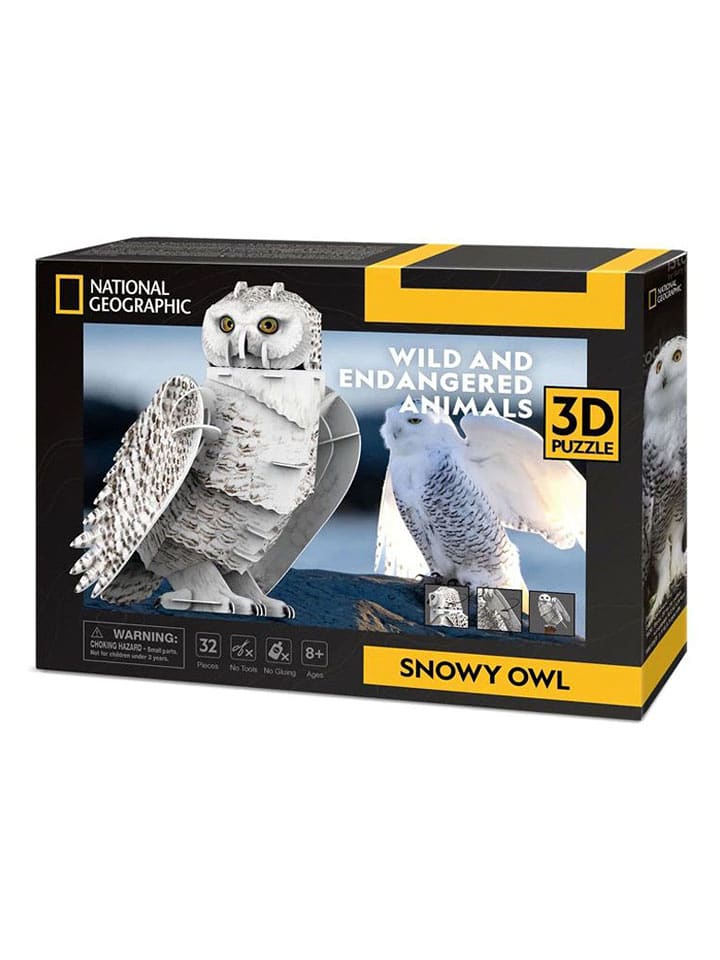 CubicFun 32-częściowe puzzle 3D "Snowy owl" - 8+ rozmiar: onesize