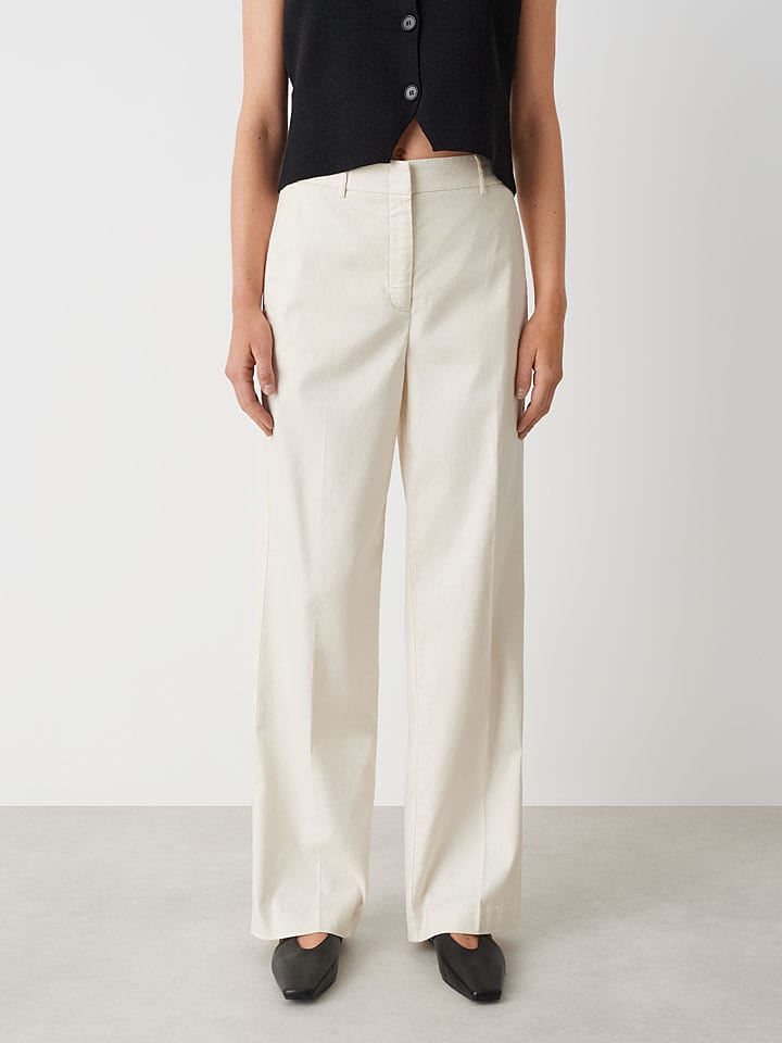 OPUS Spodnie w kolorze kremowym rozmiar: 40