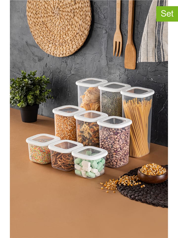 Violeta Home Pojemniki (9 szt.) w kolorze białym rozmiar: onesize