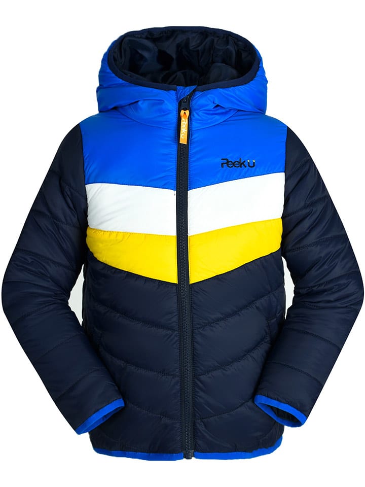 Peek U Całoroczna kurtka pikowana "Baz" w kolorze granatowym rozmiar: 122