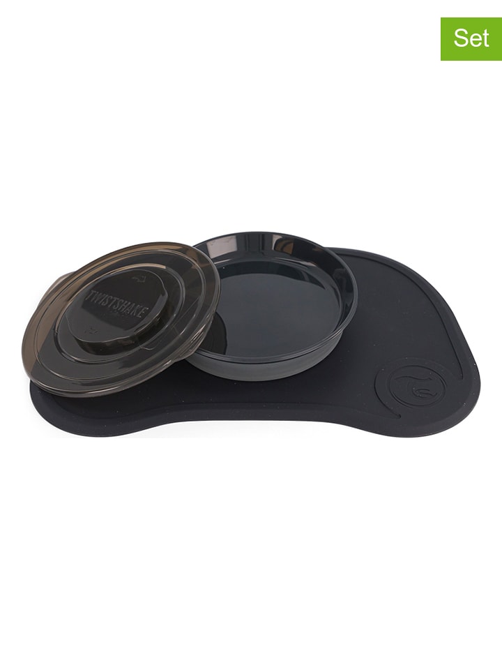 Twistshake 2-częściowy zestaw w kolorze czarnym do nauki jedzenia rozmiar: onesize