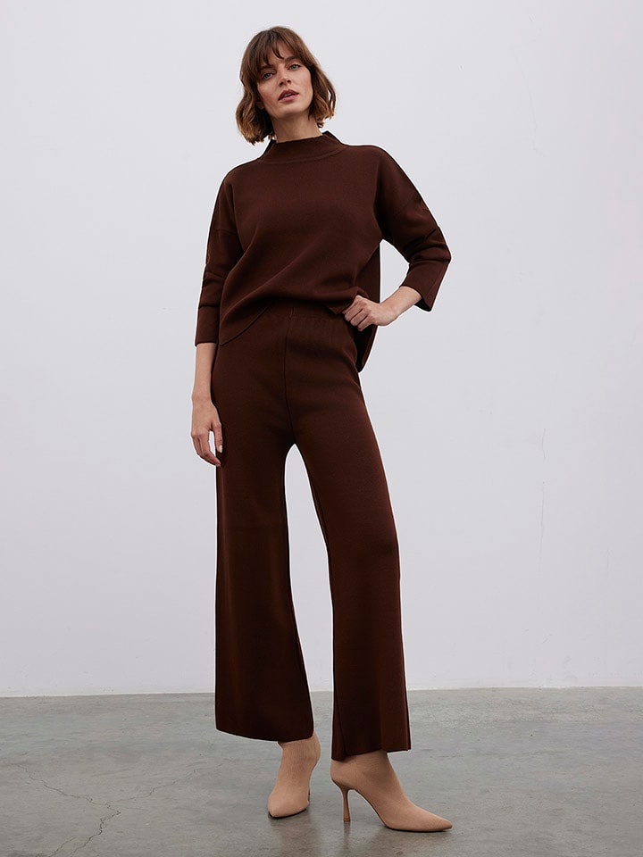 BGN Spodnie w kolorze brązowym rozmiar: 40