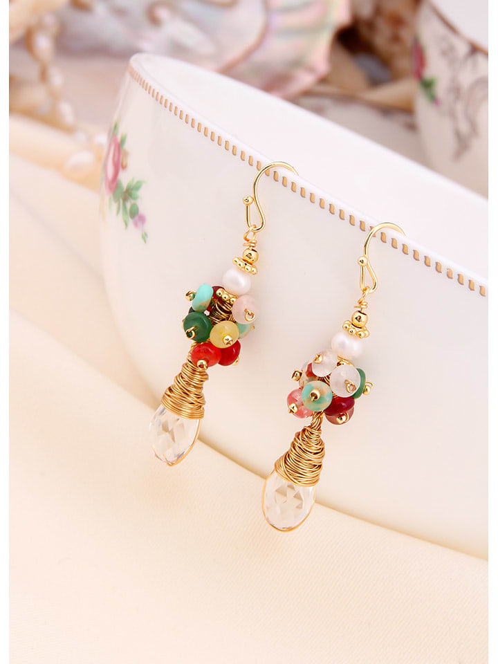 L'Atelier de Gaia Pozłacane kolczyki z perłami rozmiar: onesize