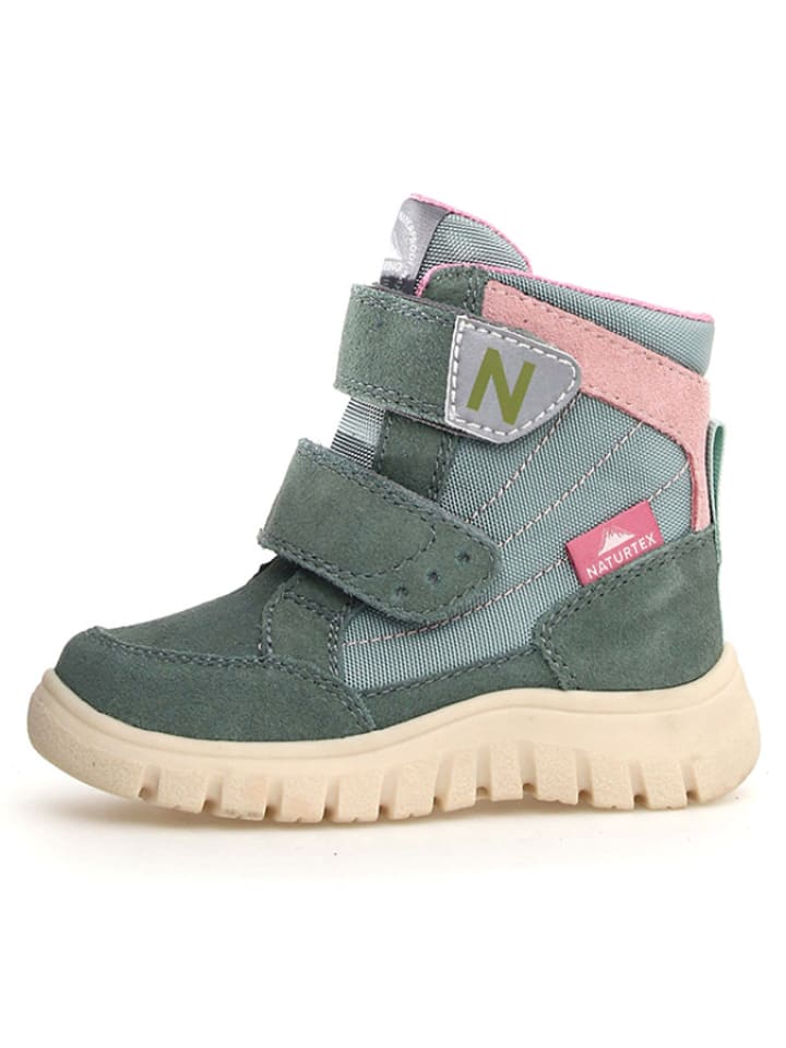 Naturino Botki zimowe "Rivo" w kolorze zielonym rozmiar: 27