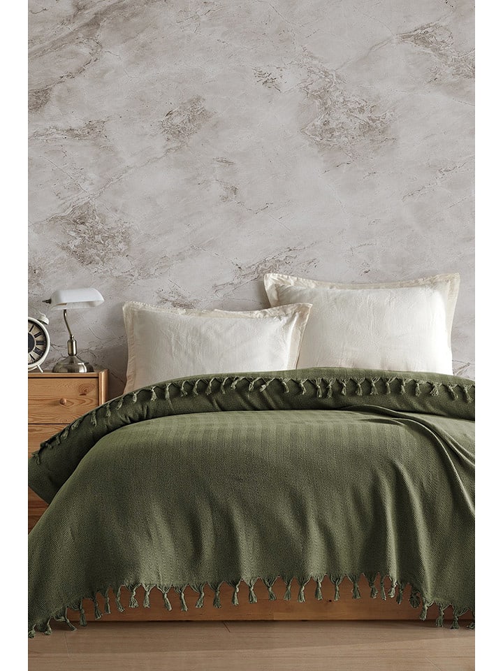 Elizabed Narzuta w kolorze khaki rozmiar: 200x220 cm