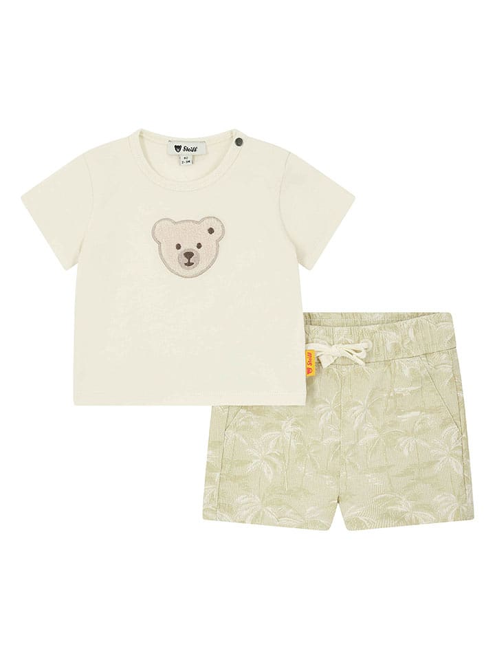 Steiff 2-częściowy zestaw w kolorze kremowo-zielonym rozmiar: 62