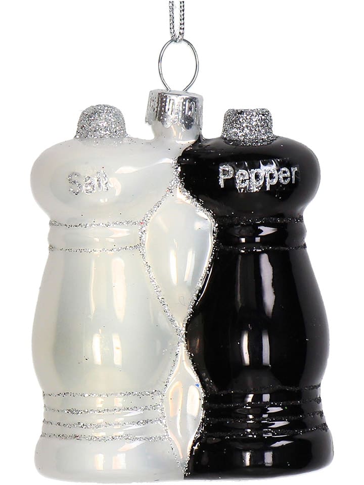 Kersten Bombka "Pepper & Salt" w kolorze biało-czarnym - wys. 7,6 cm rozmiar: onesize