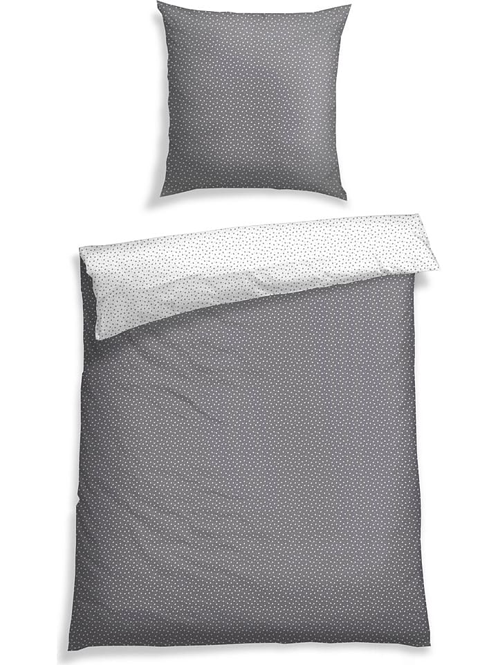 Schiesser Komplet pościeli renforcé "Millie" w kolorze szarym rozmiar: 135x200 cm
