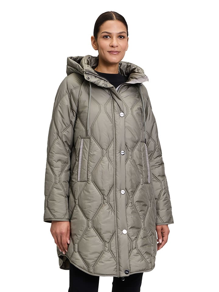 Betty Barclay Płaszcz pikowany w kolorze szarym rozmiar: 44