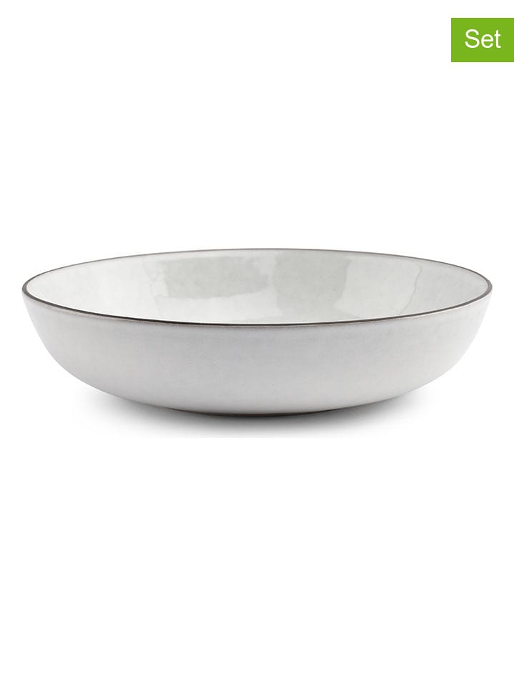 Salt and Pepper Miski (4 szt.) "Fina" w kolorze biało-czarnym do serwowania - wys. 5 x Ø 20 cm rozmiar: onesize