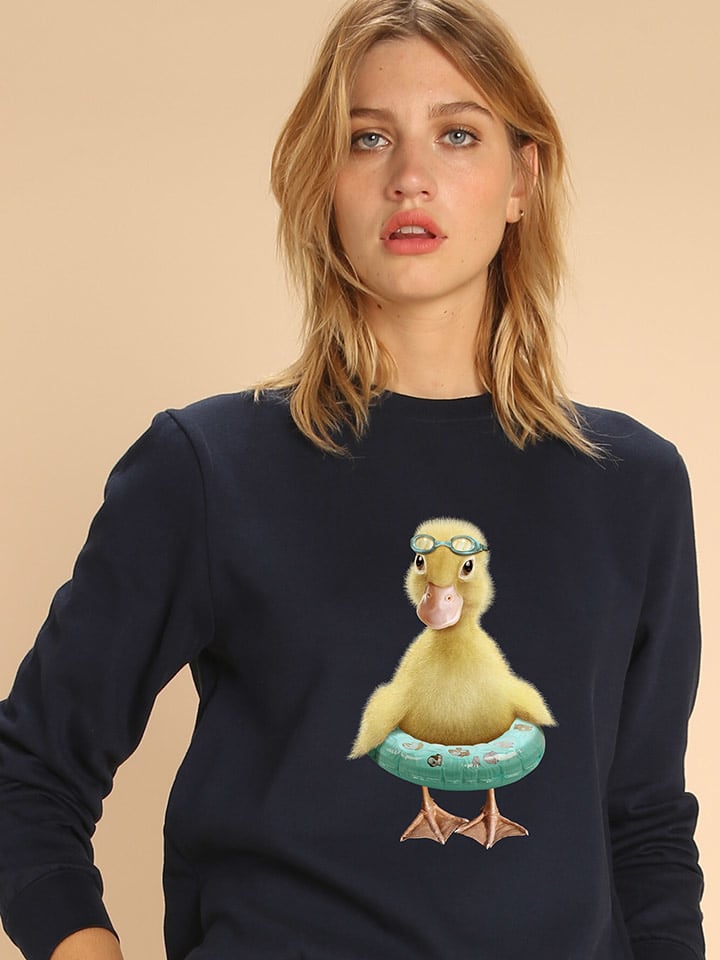 WOOOP Bluza "Duck" w kolorze granatowym rozmiar: XL