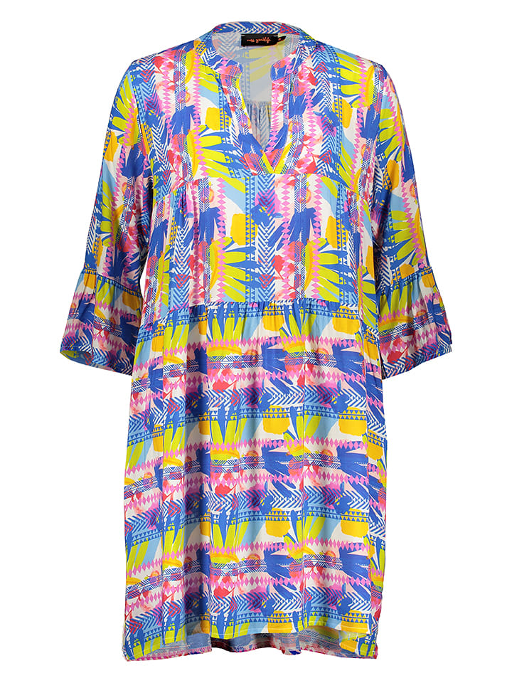 miss goodlife Sukienka w kolorze niebiesko-żółtym rozmiar: L