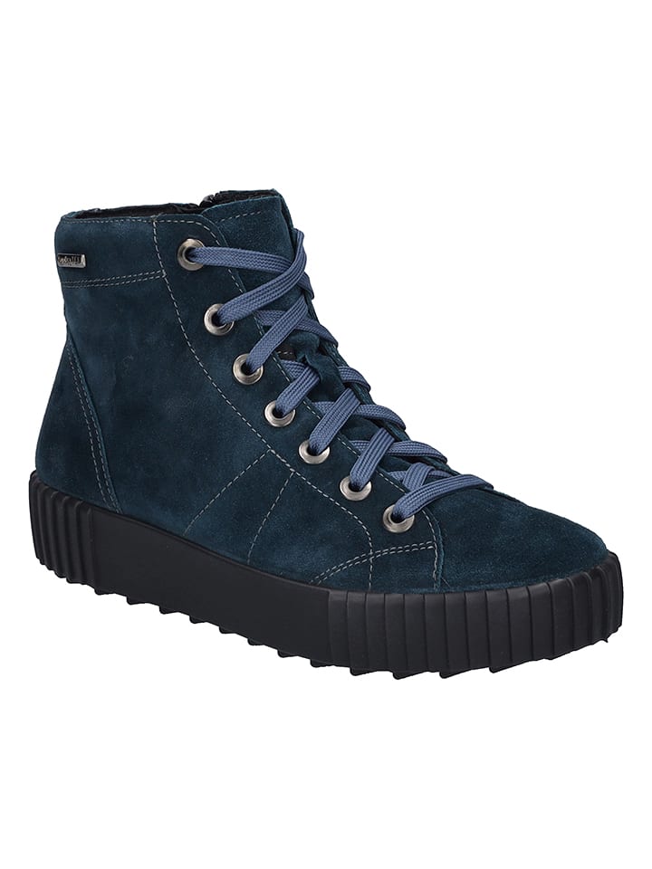 Josef Seibel Skórzane botki w kolorze morskim rozmiar: 40