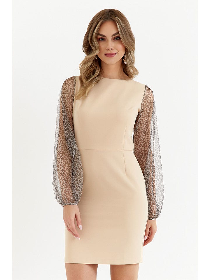 made of emotion Sukienka w kolorze beżowym rozmiar: L