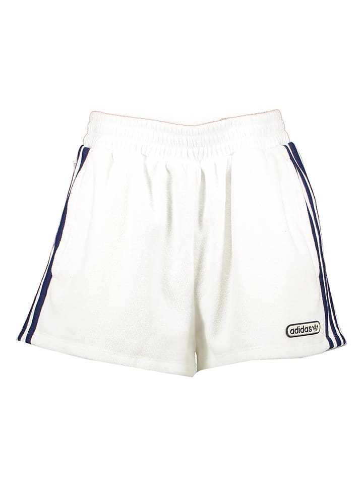 adidas Szorty "Towel" w kolorze biało-granatowym rozmiar: 32