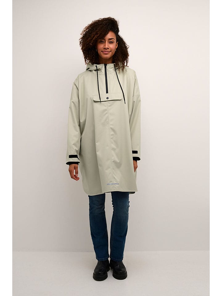 Cream Płaszcz przeciwdeszczowy w kolorze beżowym rozmiar: S/M
