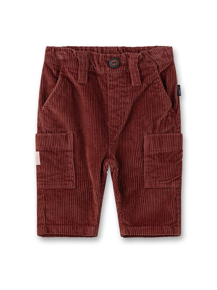 Sanetta Kidswear Bojówki sztruksowe w kolorze brązowym rozmiar: 74