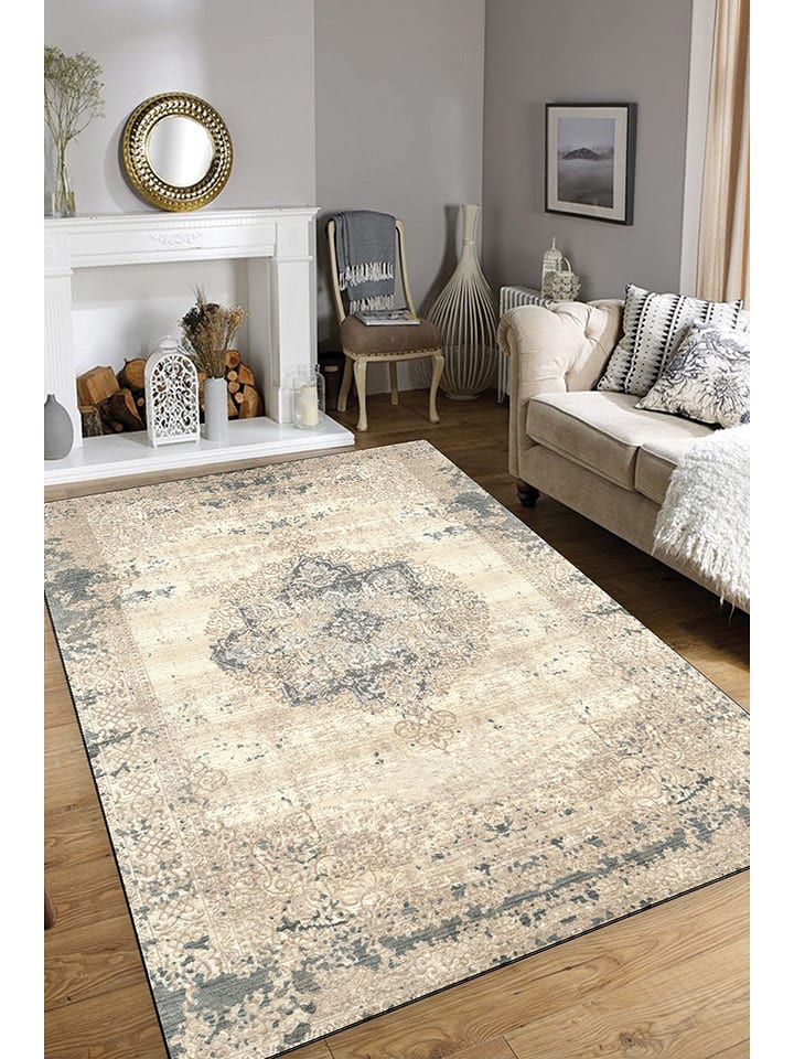 Mioli Dywan "Soft DJT" w kolorze beżowo-szarym rozmiar: 120x180 cm