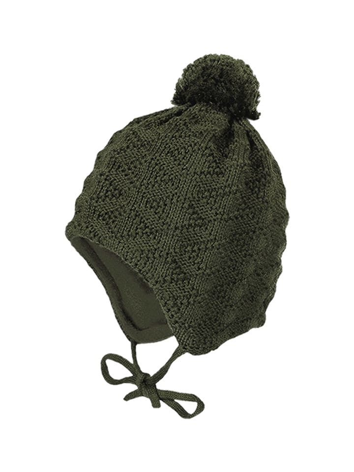 MaxiMo Wełniana czapka w kolorze zielonym rozmiar: 49 cm