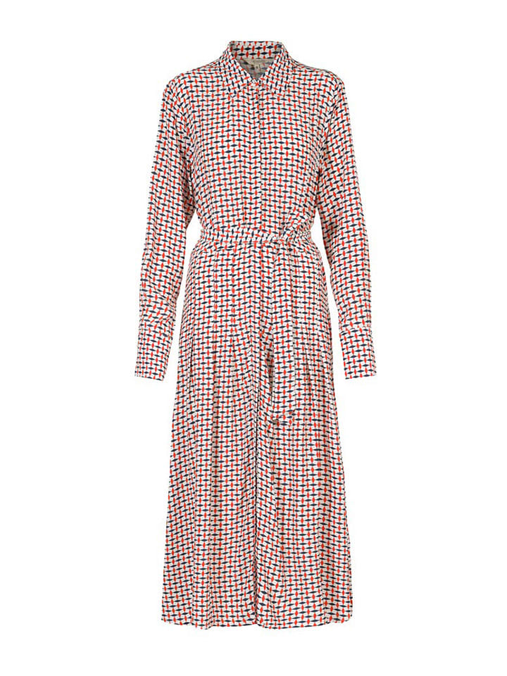 Herrlicher Sukienka w kolorze biało-czerwono-antracytowym rozmiar: S