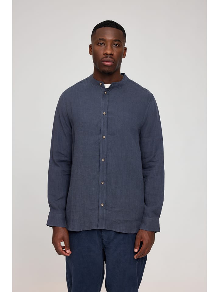 MAZINE Lniana koszula w kolorze granatowym rozmiar: S