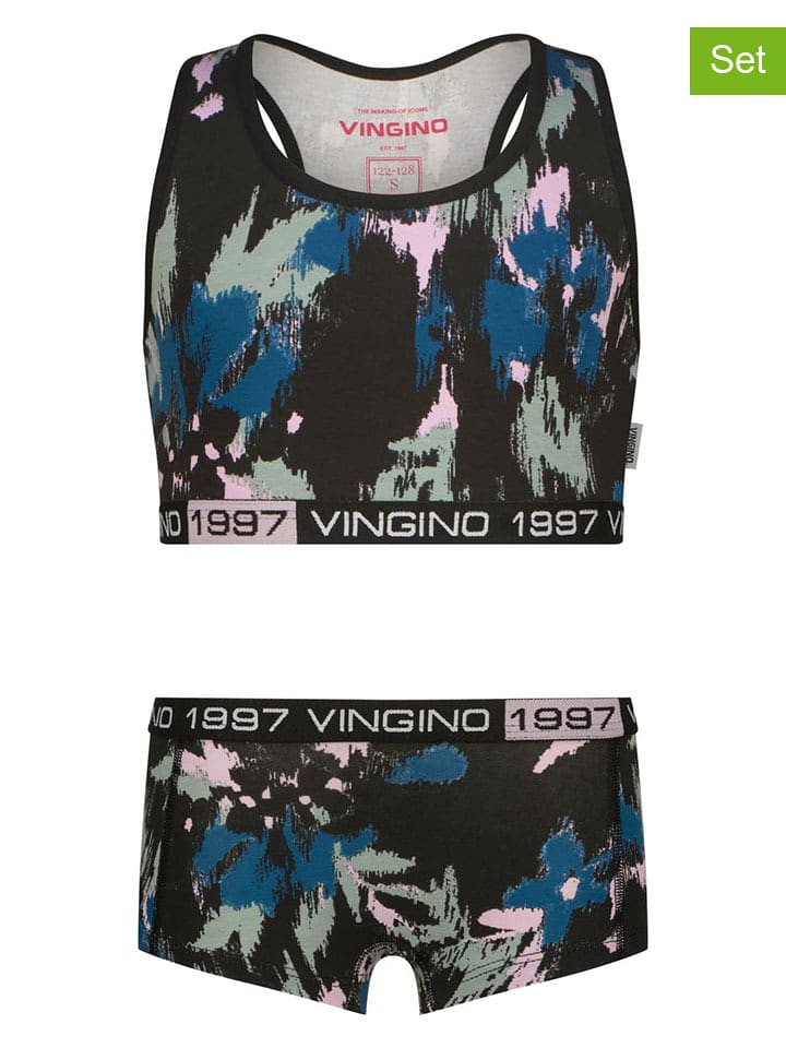 Vingino 2-częściowy zestaw bielizny w kolorze czarno-niebieskim rozmiar: 122/128