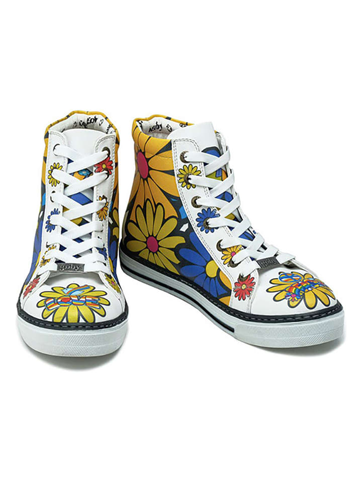 Goby Sneakersyw kolorze biało-żółtym ze wzorem rozmiar: 41