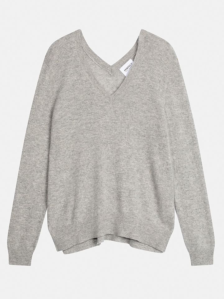 Perfect Cashmere Kaszmirowy sweter "Lova" w kolorze jasnoszarym rozmiar: M