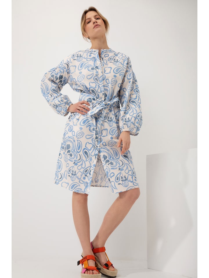 Josephine & Co Sukienka "Geike" w kolorze niebiesko-białym rozmiar: 34