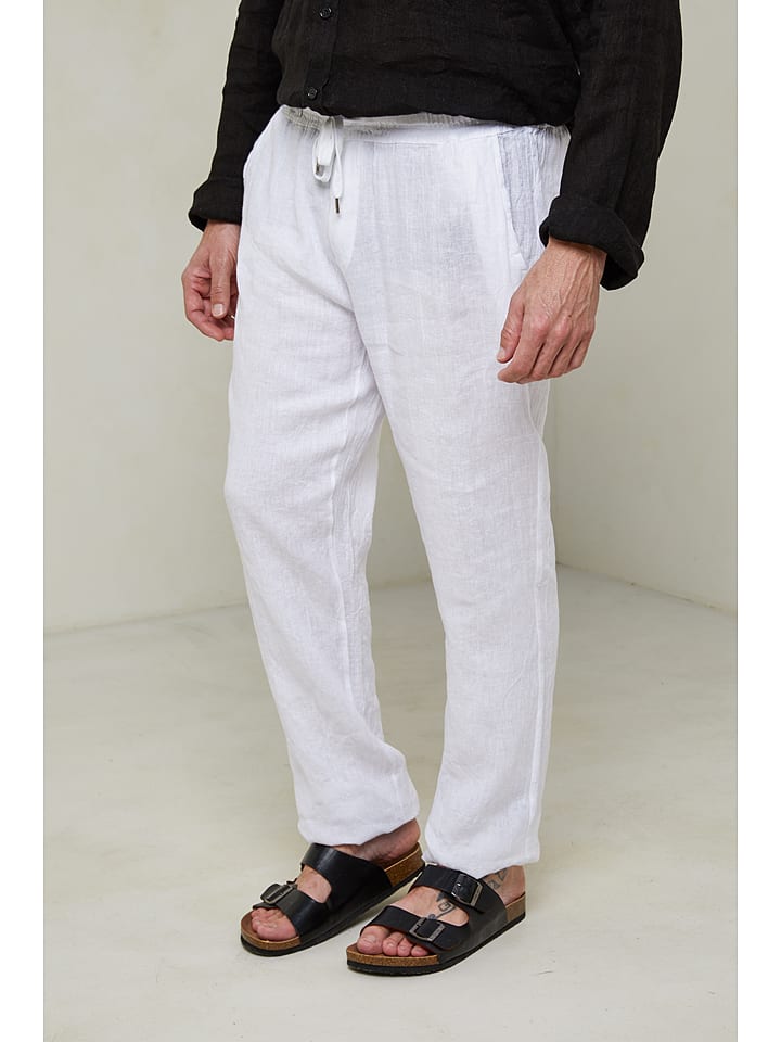 Lin Passion Spodnie w kolorze białym rozmiar: M/L