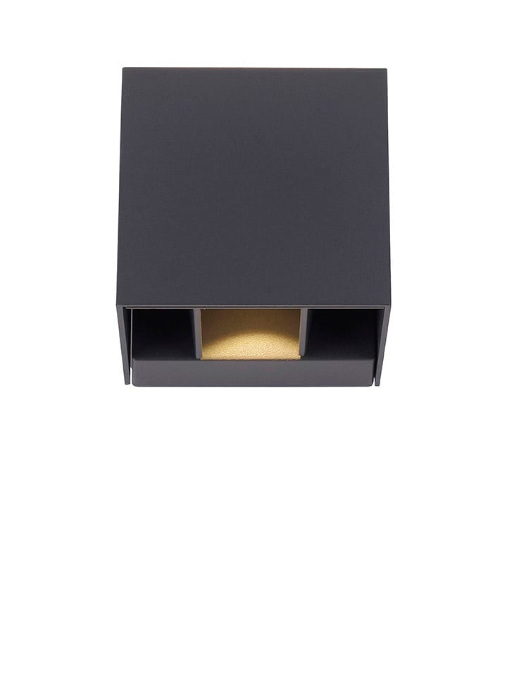 Paul Neuhaus Lampa ścienna LED "Block" w kolorze czarnym - 9 x 9,3 x 10 cm rozmiar: onesize