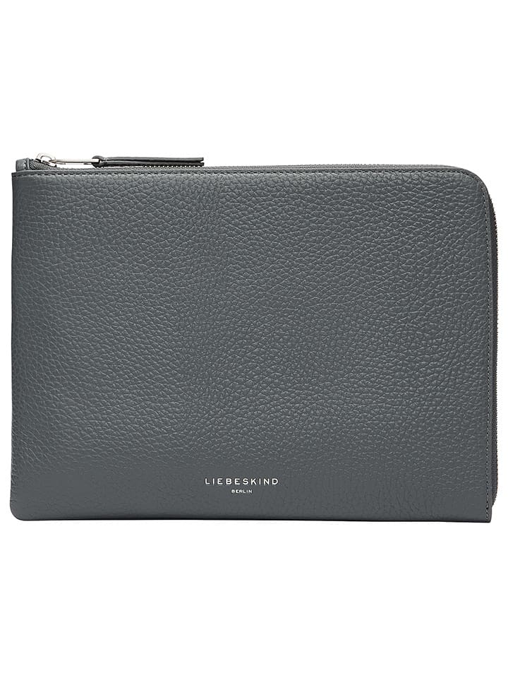 Liebeskind Berlin Skórzane etui w kolorze szarym na tablet - 27 x 20 x 1 cm rozmiar: onesize