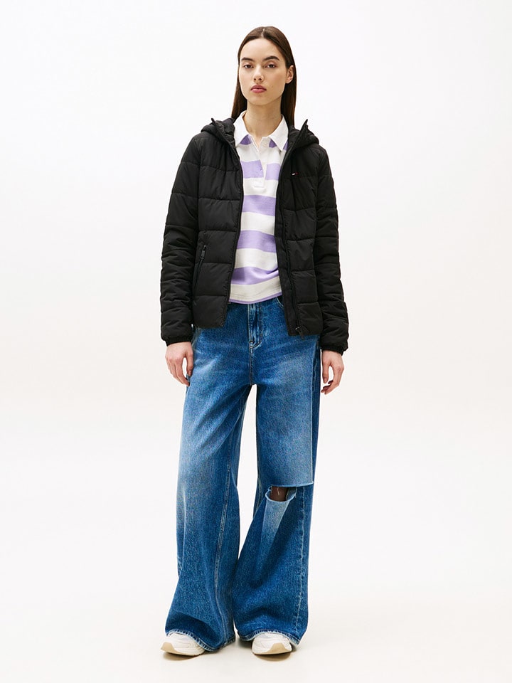 TOMMY JEANS Kurtka pikowana w kolorze czarnym rozmiar: S