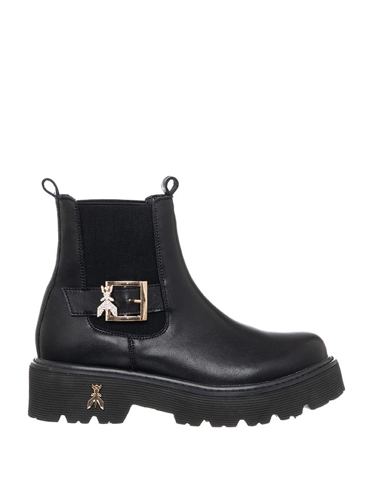 Patrizia Pepe Skórzane sztyblety w kolorze czarnym rozmiar: 40