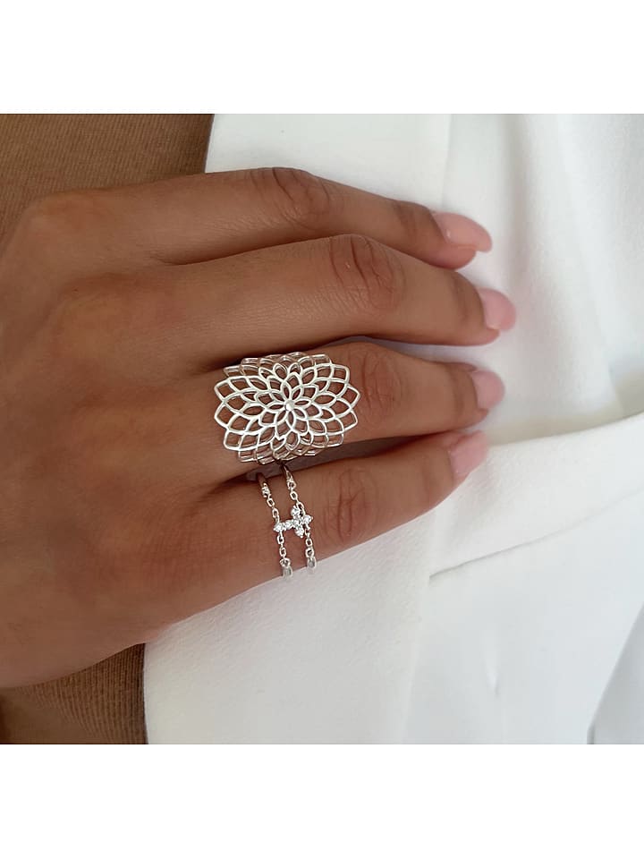 Eclat d'Argent Srebrny pierścionek rozmiar: 52