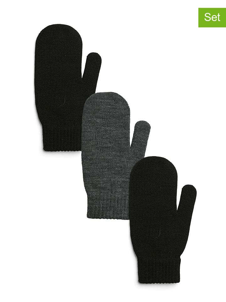 Pieces Rękawiczki (2 pary) w kolorze czarnym i szarym rozmiar: onesize