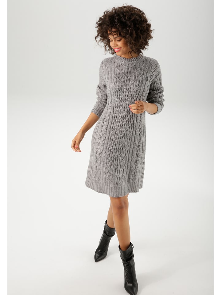 Aniston Sukienka dzianinowa w kolorze jasnoszarym rozmiar: 46