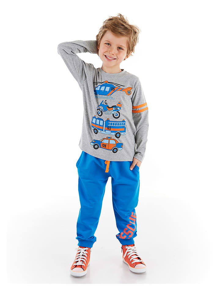 Denokids 2-częściowy zestaw "Team" w kolorze szaro-niebieskim rozmiar: 104