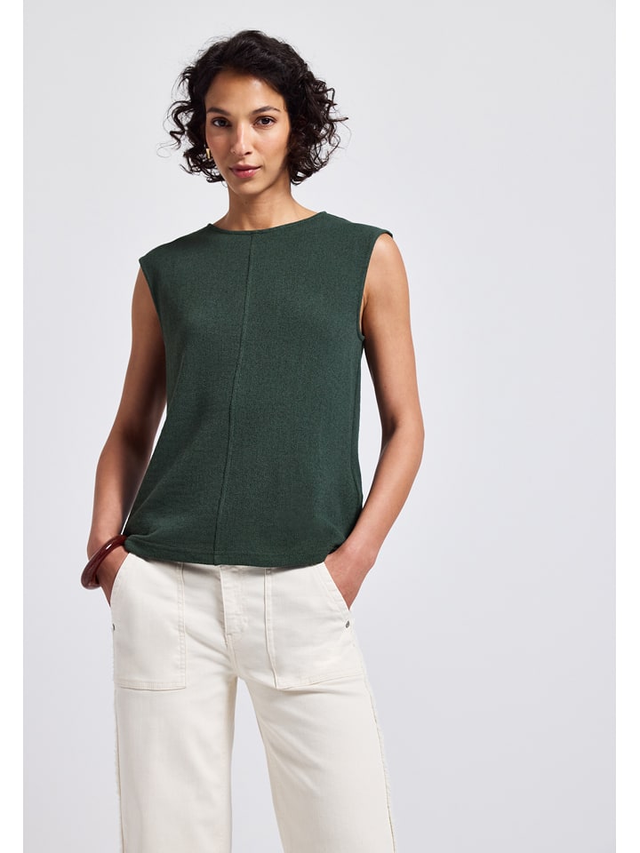 Street One Top dzianinowy w kolorze ciemnozielonym rozmiar: 36