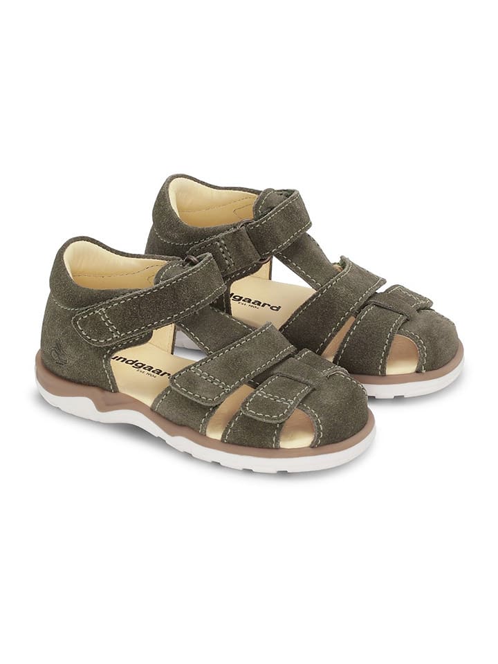 Bundgaard Skórzane półsandały "Sofus" w kolorze khaki rozmiar: 25