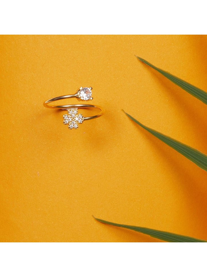 Heliophilia Srebrny pierścionek z cyrkoniami rozmiar: onesize